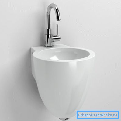 In the photo - the bowl has a diameter of 270 mm, which is probably the smallest sink in the toilet. In the photo - the bowl has a diameter of 270 mm, which is probably the smallest sink in the toilet.