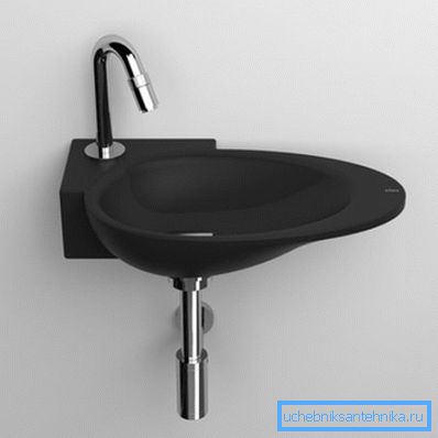 In the photo - an angular mini washstand CLOU In the photo - an angular mini washstand CLOU