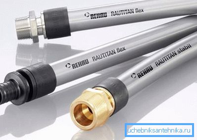In the photo - universal polyethylene pipes with various fittings. In the photo - universal polyethylene pipes with various fittings.