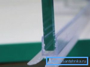 On a photo - the seal installed on glass On a photo - the seal installed on glass
