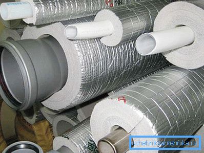 In the photo - insulation of water pipes In the photo - insulation of water pipes