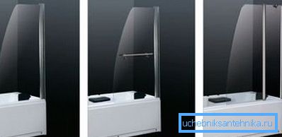 In the photo: a bath with a shower screen is not only comfortable, but also looks very attractive and original. In the photo: a bath with a shower screen is not only comfortable, but also looks very attractive and original.