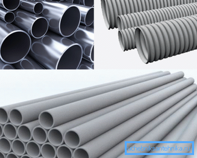 In the photo - variants of electrical pipes