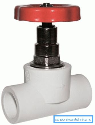 In the photo - plastic valve on 3 4