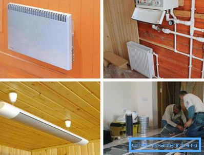 In the photo - types of electric heating of a private house In the photo - types of electric heating of a private house