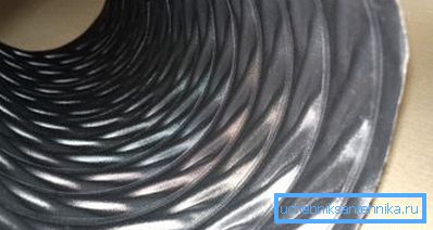 In the photo - the inner surface of PVC products In the photo - the inner surface of PVC products
