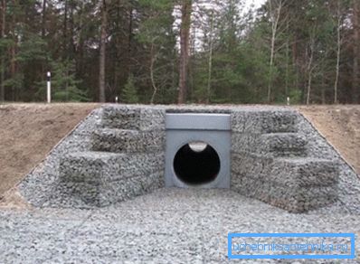 In the photo - the culvert concrete products under the roadway In the photo - the culvert concrete products under the roadway