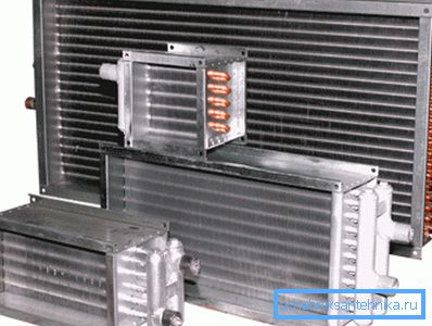 In the photo - water heaters for ventilation systems.