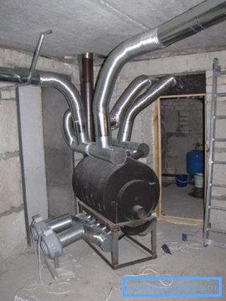 1560 In the photo - air heating using the Buleryan stove