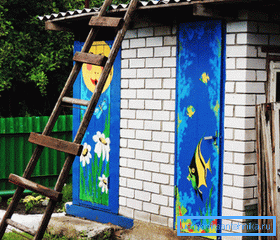 In the photo you can see how to paint a shower in the country by yourself In the photo you can see how to paint a shower in the country by yourself