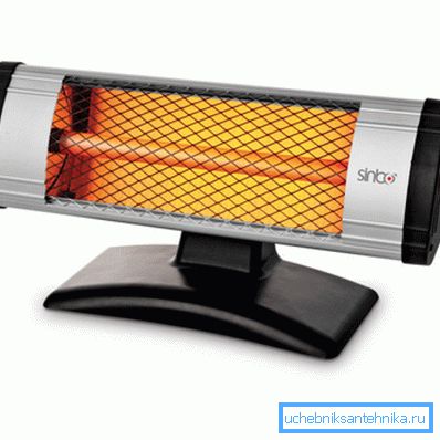 In the photo - a bright representative of heaters emitting thermal energy.