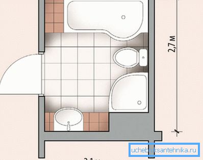 On a small area without a problem and placed a shower and bath On a small area without a problem and placed a shower and bath