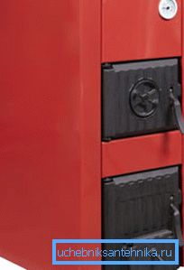 There is a thermometer on the front panels of the KCHM boilers showing the water temperature in the system. There is a thermometer on the front panels of the KCHM boilers showing the water temperature in the system.