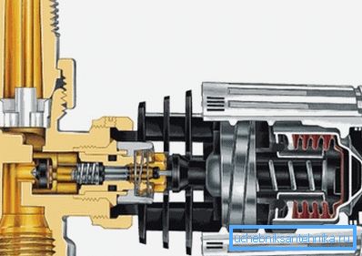 The diagram shows a device of a typical thermostat The diagram shows a device of a typical thermostat