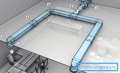 The diagram shows the installation location of the tee (7th position) The diagram shows the installation location of the tee (7th position)