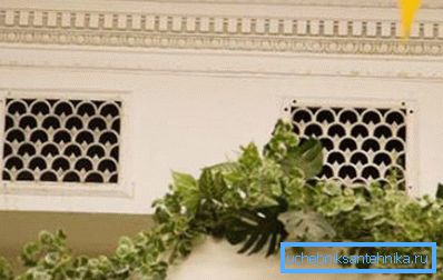 At the entrance, ventilation can look very attractive. At the entrance, ventilation can look very attractive.