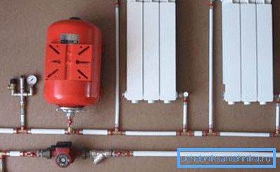 Visual aid, showing the principle of connection of all elements of the system with the supply to the boiler Visual aid, showing the principle of connection of all elements of the system with the supply to the boiler