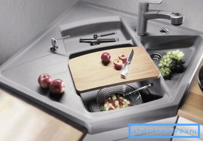 Surface corner sink Surface corner sink