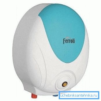 Accumulative water heater 5 liters above the sink Ferroli Hot Dog HD 5.5 Accumulative water heater 5 liters above the sink Ferroli Hot Dog HD 5.5