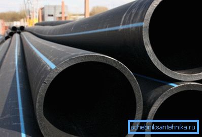 Polyethylene pressure pipes can be used with shaped from other materials. Polyethylene pressure pipes can be used with shaped from other materials.