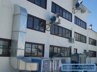 External part of forced ventilation system External part of forced ventilation system
