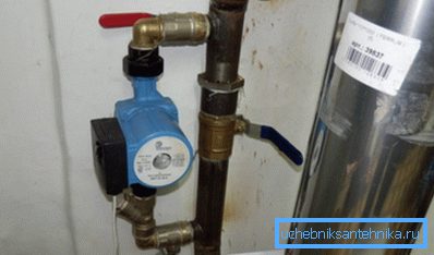 Pump connected to the system using bypass and valves Pump connected to the system using bypass and valves
