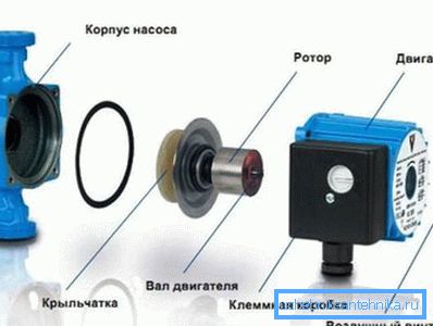 Disassembled pump.