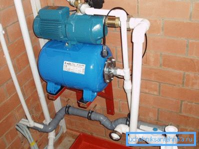 Pump station mounted on brackets Pump station mounted on brackets