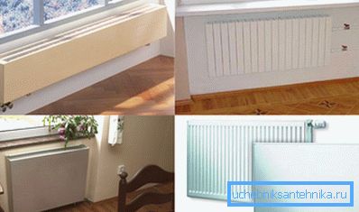 Wall convectors of different types of heating Wall convectors of different types of heating