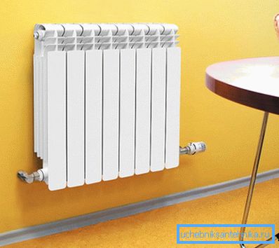 Wall-mounted aluminum radiator