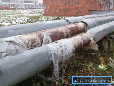 Uninsulated pipelines - the main source of heat loss Uninsulated pipelines - the main source of heat loss