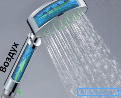 Some designs additionally carry out air intake, for subsequent mixing with water and creating a certain effect. Some designs additionally carry out air intake, for subsequent mixing with water and creating a certain effect.