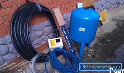 The required minimum equipment for an autonomous water supply system.