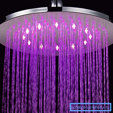 Unusually beautiful top shower with integrated lighting for your bathroom Unusually beautiful top shower with integrated lighting for your bathroom
