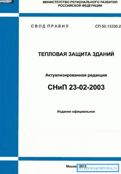 Regulatory document contains requirements for insulation. Regulatory document contains requirements for insulation.