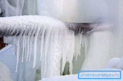 Iced metal piping Iced metal piping