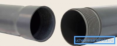 PVC casing pipe with threaded flange. PVC casing pipe with threaded flange.