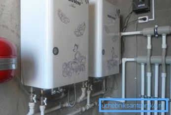 Strapping wall boiler heating polypropylene pipes Strapping wall boiler heating polypropylene pipes