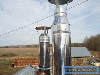 Very often, an option is used in which pipes with stainless steel outer coating are used from inside, and galvanized inside, this allows to improve the appearance of the street section of the pipe and save on elements that are not visible Very often, an option is used in which pipes with stainless steel outer coating are used from inside, and galvanized inside, this allows to improve the appearance of the street section of the pipe and save on elements that are not visible