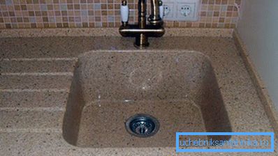 One of the main advantages of porcelain tile - the sink is one with the table top One of the main advantages of porcelain tile - the sink is one with the table top