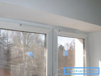 Window with installed inlet valve. Window with installed inlet valve.