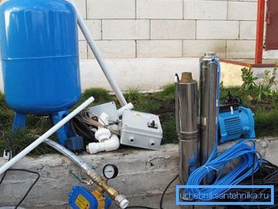 The organization of water supply from a well The organization of water supply from a well