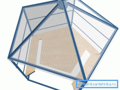 The original and at the same time simple form of a metal arbor The original and at the same time simple form of a metal arbor