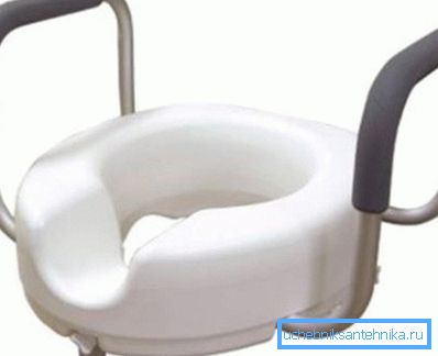 Orthopedic extension on the toilet Orthopedic extension on the toilet
