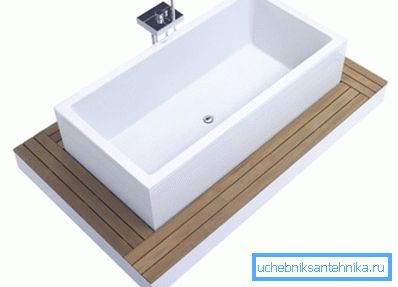 Basis under the bath. Basis under the bath.