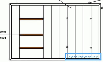 The main scheme of installation of plastic panels. The main scheme of installation of plastic panels.
