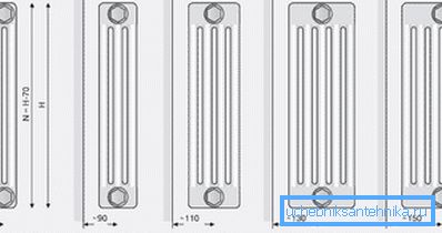 The heat emission of the structure depends on the number of rows.