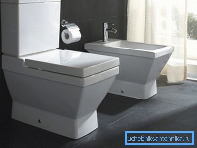 A free-standing bidet takes up a lot of space in the restroom A free-standing bidet takes up a lot of space in the restroom