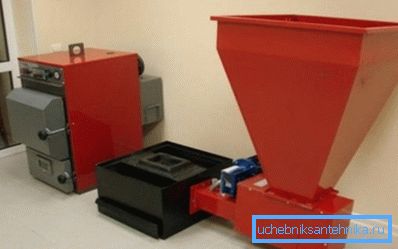 Separate bunker, joined with various types of solid fuel boilers Separate bunker, joined with various types of solid fuel boilers