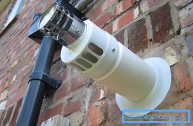 Separate chimney with filter system Separate chimney with filter system